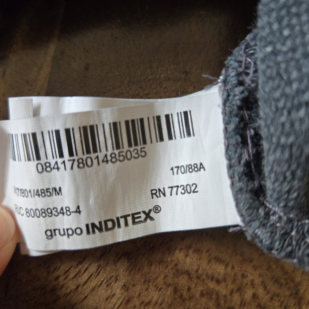 Zara Terry Sweatshirt Mineral Washed Gray - Picture 9 of 10